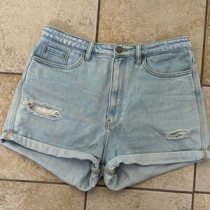 Light Blue Denim Women Shorts